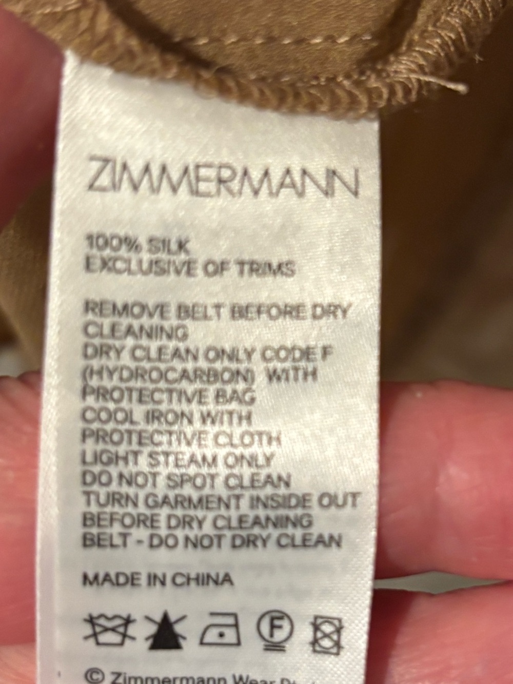 NEW ZIMMERMANN tranquility billow midi dress in tan Size 3 - Picture 9 of 16